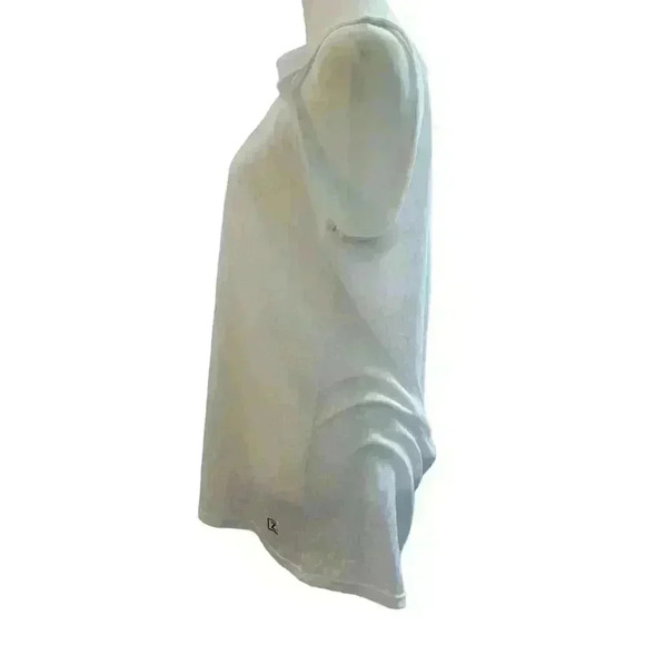 Z by ZELLA WHITE BURNOUT LEOPARD PRINT LOOSE FIT COTTON BLEND TANK SIZE LARGE - Picture 6 of 9